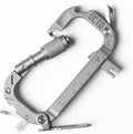 OCTO MAX 20-in-1 Titanium Carabiner Multi-Tool | Heavy-Duty EDC with Steel Knife Glass Breaker Bottle Opener Wrenches Screwdrivers &amp More