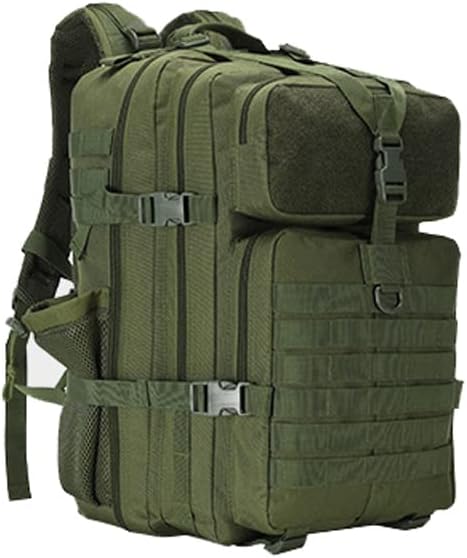 Outdoor Sports Pack Hiking Bag Rucksack Knapsack Combat Camouflage Tactical Backpack- Green
