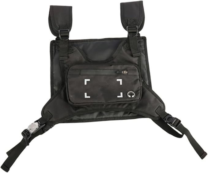 Men's Tactical Outdoor Backpack Waterproof Chest Rig Pack Mobile Phone Storage for Hiking and Cycling Random Pattern Design
