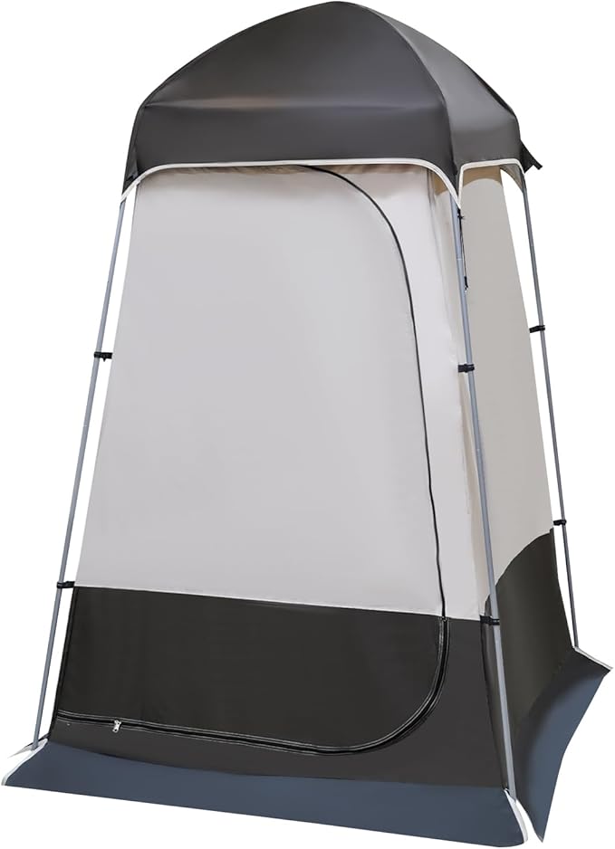 Camping Shower Tent Portable Shower Camping Toilet Removable Bottom with Carry Bag Outdoor Shower Tent Privacy Camping Shower for Camping Hiking Beach and Backyard Use(Coffee)