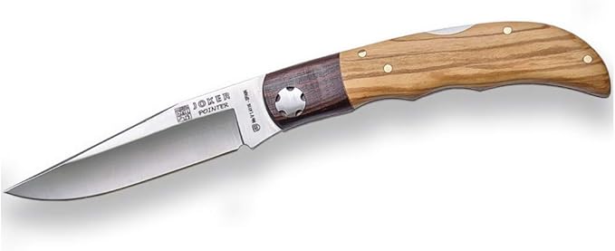 Joker Sports Pocket Knife Pointer NO119 with Olive Wood Handle Rosewood Ferrule and Blade 3.74 inches MOVA Fishing Tool Hunting Camping and Hiking