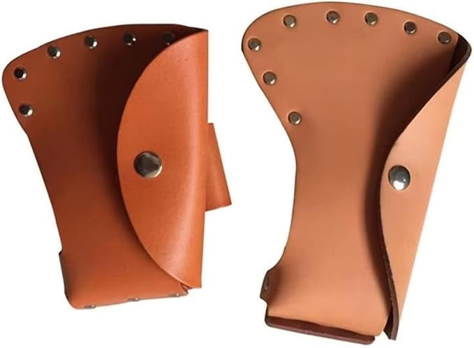 Hatchet Sheath Portable Head Leather Protection Covers Make Your Hatchet with Adjustable Safety for Lumberjacks Working Outdoors(15x13cm)