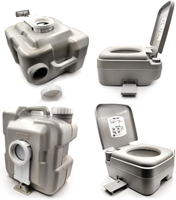 HongK- Outdoor/Indoor 20L 5 Gallon Portable Toilet Flush Travel Camping Potty Commode