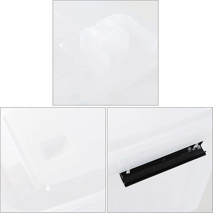 50 Quart Large Storage Boxes with Wheels 4-Pack Clear Plastic Storage Bins with Lids
