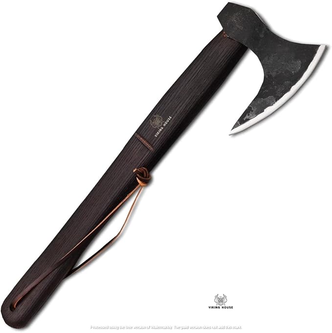 I Two Handed Berserker Axe Hand Forged Steel Axe Style Viking AxeViking Bearded TacticalFunctional Axe History of Viking (TH001) (Ragnor Axe)
