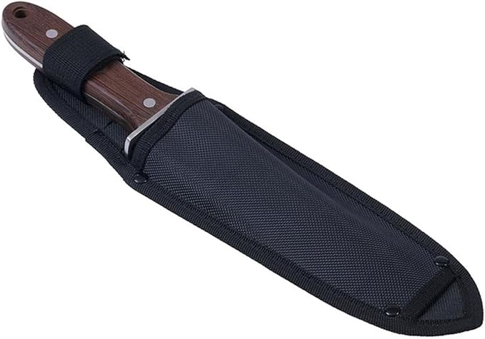 TerraBlade Hori Hori Knife – Heavy-Duty Steel Outdoor Tool with Black Wood Handle for Digging Cutting and Camping