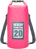 Waterproof Dry Bag 2pcs 5L/10L/15L/20L/30L Outdoor Sport PVC Waterproof Storage Dry Bag for Canoe Kayak Rafting Swimming Travel Kit Sack Backpack for SwimmingBoating(Sky Blue 30L)