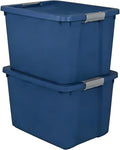 Heavy Duty Wheeled Storage Bin with Lid 20 Gallon Extra Large Rolling Plastic Container for Garage Outdoor Home &amp Industrial Organization (2)