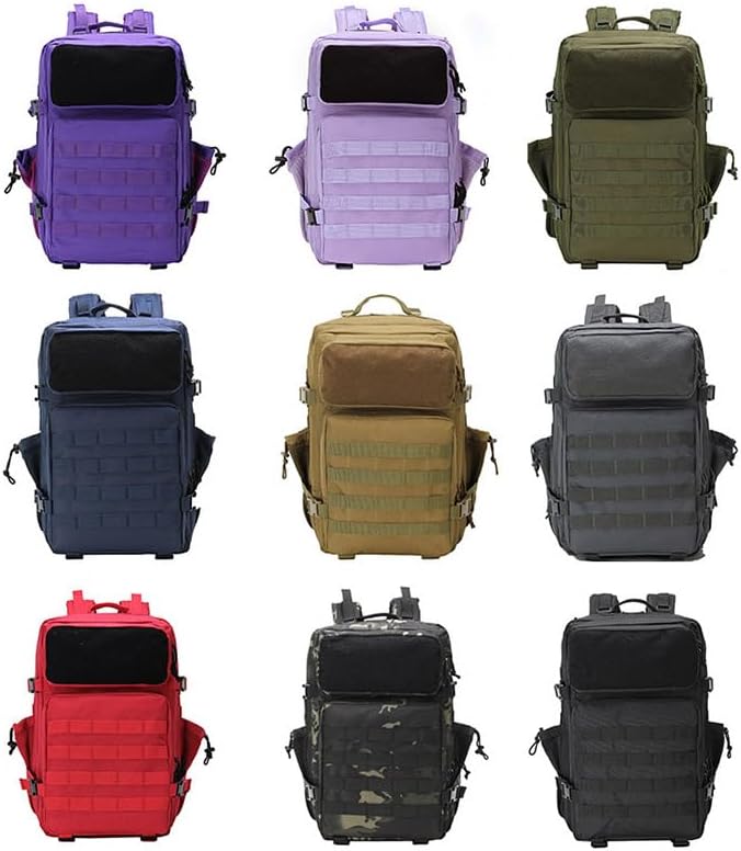 Outdoor Sports Pack Hiking Bag Rucksack Knapsack Combat Camouflage Tactical Backpack - Deep Purple