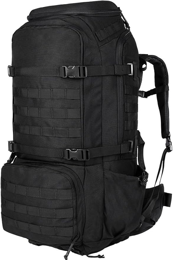 Tactical Backpack Military Molle Hiking 56-75L Camping Mountaineering Hiking Tactical Black