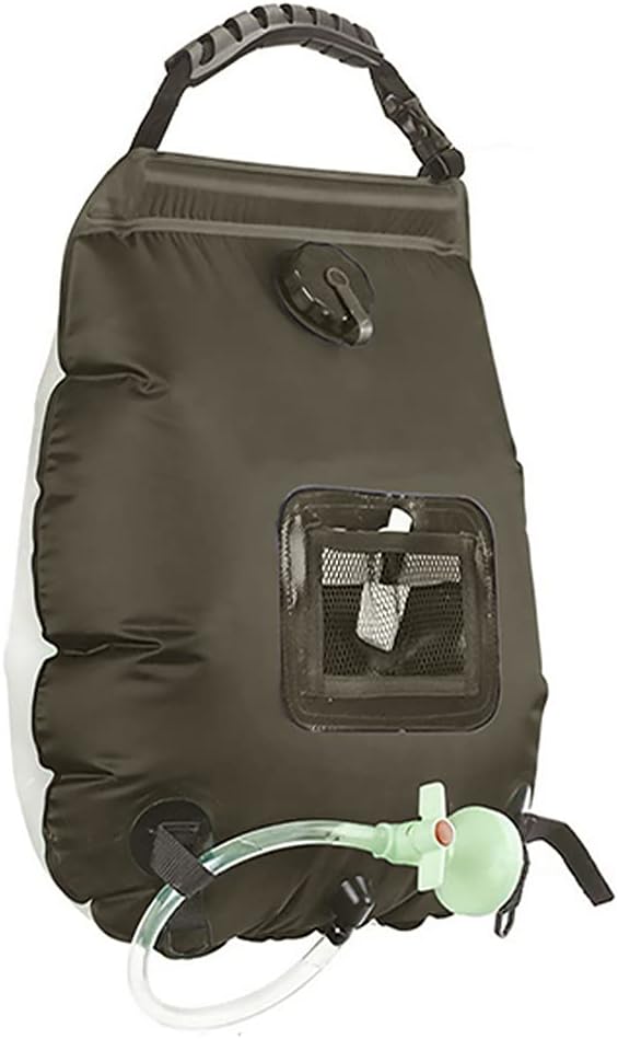 Portable Camping Solar Shower Bag Foldable Outdoor Solar Heating Bag with On-Off Switch Shower Head Travel Hiking Shower Water Bag 5 gallons/20L