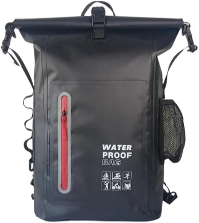 Dry Bag Waterproof Hiking 25L-Floating&ampLightweight Bags for men Backpack Boating FishingPaddle boardingCamping Kayaking(Black)