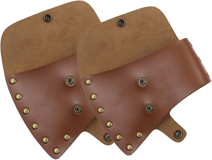 DOITOOL 6pcs Leather Protective Axe Cover Hatchet Sheath for Camping Outdoor Activities Thick Leather Construction Fits Hatchet for Outdoor Enthusiasts