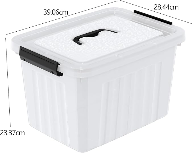 18 Quart Storage Boxes 4-Pack Clear Plastic Storage Bins with Lids