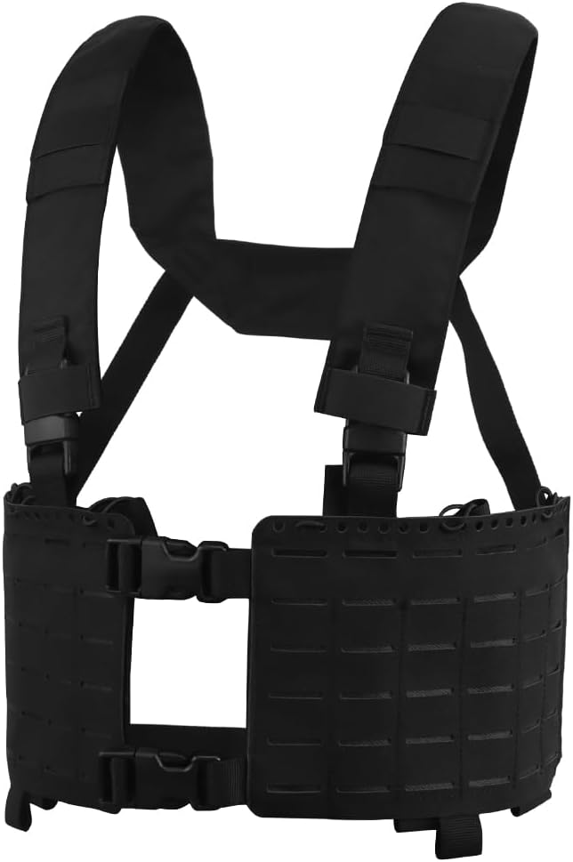 WoSporT Tactical Chest PackPlacard Split Front Chest Rig MOLLE System Magazine Pouch