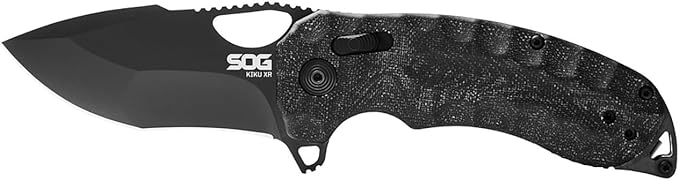 SOG Kiku Quick-Opening Sharp Ambidextrous Pocket Folding Knives with Linen Micarta Handle | CTS XHP Steel XR Lock