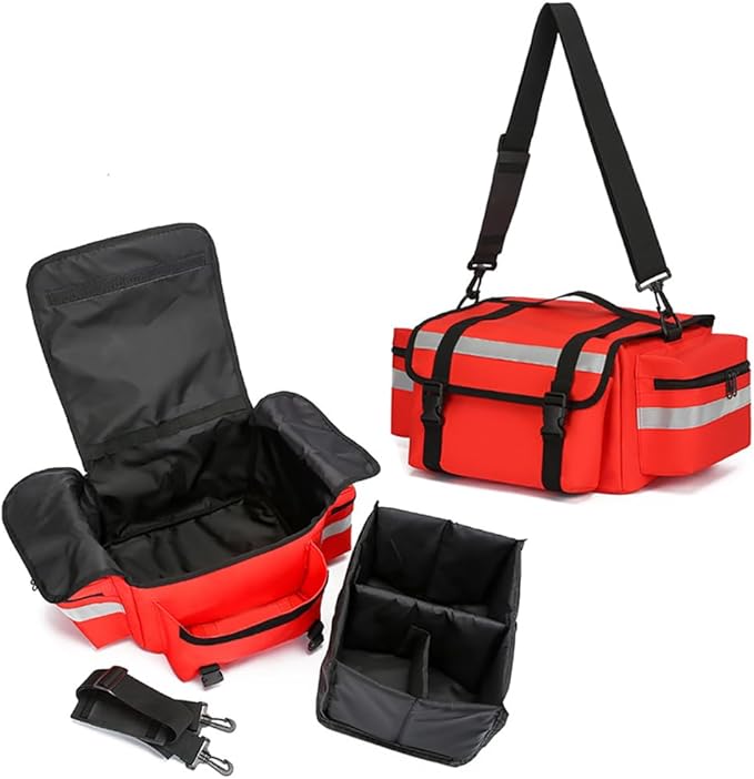 Medical Bag Empty First Aid BagFirst Responder Bag First Aid Carrier for EMT EMS Paramedics and Emergency Medical Supplies Kit(Bag Only)