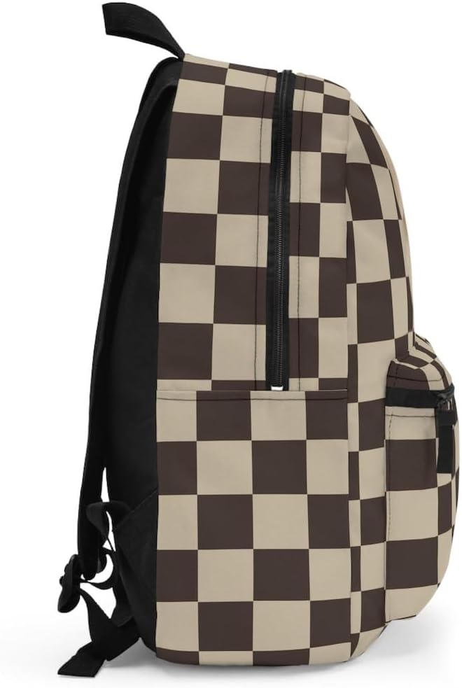 Plaid Bow Backpack/Plaid Bookbag/Cream Plaid Travel Bag/Back to School Bag