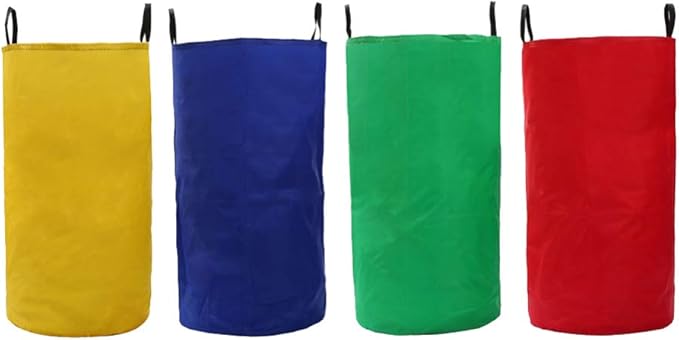 4 Pcs Oxford Cloth Sack Race Bags Outdoor Colorful Practical Sack Race Pouch Bags with Handle for Game Storage