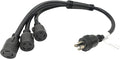 Parkworld 62619 NEMA L14-30 Splitter Generator L14-30P Male Plug to (3) L14-30R Female Tri-Outlet Generator 4-Prong 30 AMP L14-30 W Adapter Cord (3 feet)