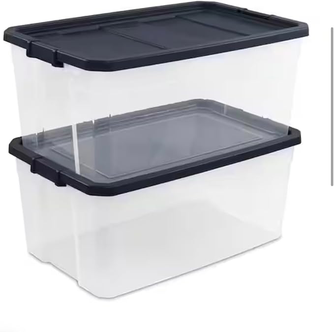 116 qt. Stacker Box with Ink Lid Storage Container