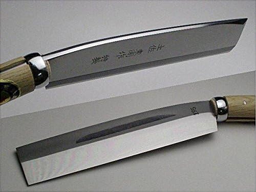 HONMAMON AZUMASYUSAKU Polished Hatchet 195mm (abt 7.7 Inch) for Right Hander Blade Edge : Shirogami Steel with Original Sheath