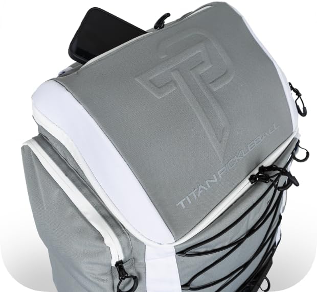 TP Titan Pickleball Backpack - Large 56L Bag for Players Fits 6 Paddles Ventilated Shoe Pocket Multiple Compartments Durable &amp Lightweight