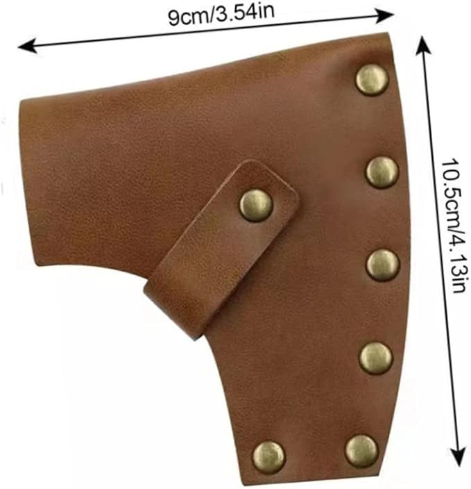 Mipcase 4pcs Leather Hatchet Blade Protector Splitting Axe Cover Portable Camping Axe Sleeve