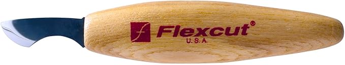 FLEXCUT Wood Carving Knives | Radius Knife with Curved Bevel | 1095 High Carbon Steel Blade | KN36 | Made in the U.S.A