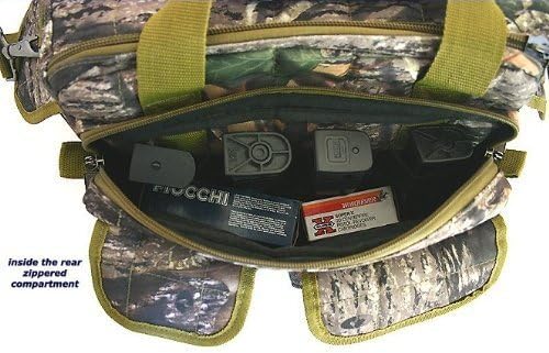 Explorer ® 8 Pistol Tactical Range Go Bag Assault Gear Hiking EDC Camera Bag MOLLE Modular Deployment Compact Utility Military Surplus Gear (Mossy Oak Khaki Trim)