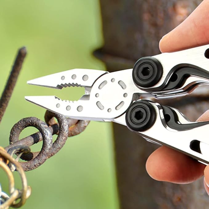10-in-1 Multitool Pliers Multi-Tool Knife Wire Cutter Bottle Opener for Hiking Camping Survival Travel Fishing