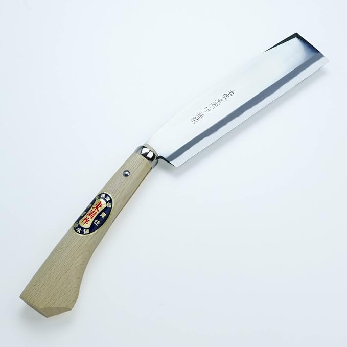 AZUMASYUSAKU Handmade Polished Hatchet 210mm with Original Case Blade Edge : Shirogami Steel Double Bevel
