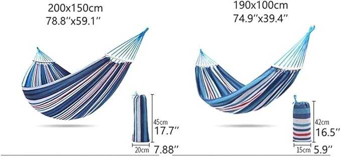 Portable Hammock Portable Outdoor Hammock Camping Travel Chair Rainbow Striped Wooden Stick Swing Garden Leisure Hammocks for Backpacking Beach ( Color : White Transparent Brown Size : 190x100cm )
