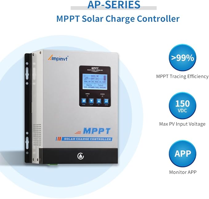 60amp MPPT Solar Charge Controller  12v 24v 36v 48v auto Solar Battery Panel Regulator  max 150v PV Input fit for Sealed Gel Flooded and Lithium Batteries