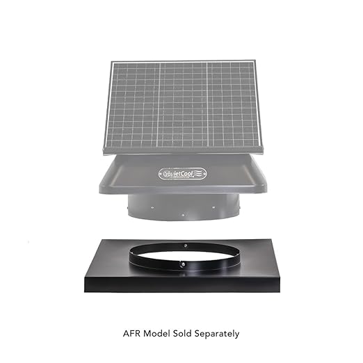 QuietCool SLR-CRB-2424 Solar Roof Mount Attic Fan Curb Mount Adapter - for Flat Roofs 3:12 Pitch and Below - Compatible with AFR SLR Models