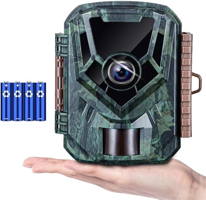 KJK Trail Camera 36MP 2.7K Mini Game Camera with Night Vision 0.1s Trigger Time Motion Activated 130°Wide-Angle Waterproof Trail Cam with 2.0” HD TFT Screen Hunting Camera for Wildlife Monitoring