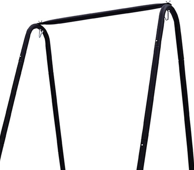 Hammock Stands A-Shaped Swing Seat Metal Support Rack Large Hammock Chair StandStrong Load Bearing Anti-Deformed Hanging Swing Heavy-Duty Steel Hammock Stand for Bedroom Patio Outdoor Etc. Black