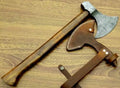 Axe Damascus Steel 18 Rose Wood Handle Axe/Hand Forged Woodsman Axe