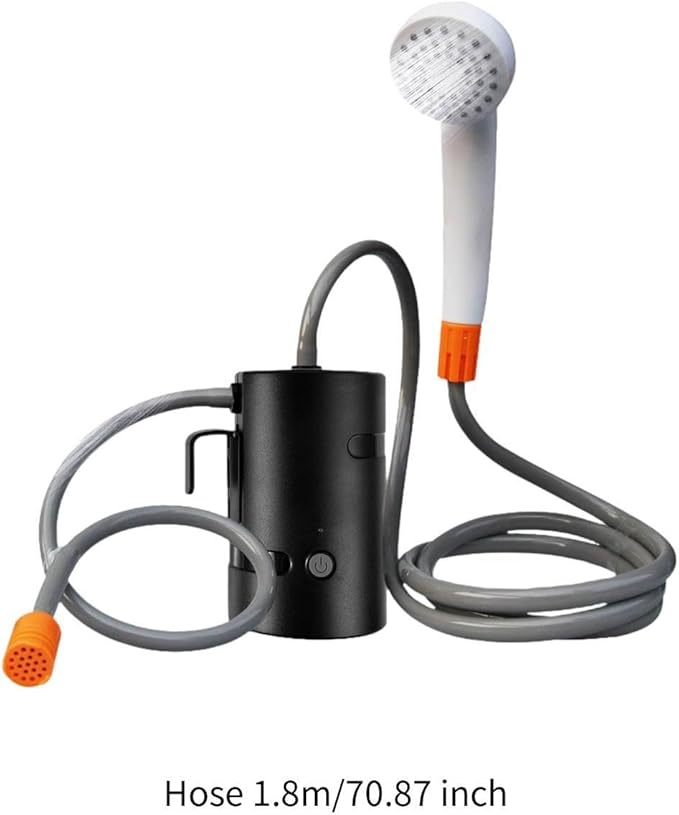 Portable Outdoor Shower Kit Electric with Hose for Outdoor Activities Black no Remote