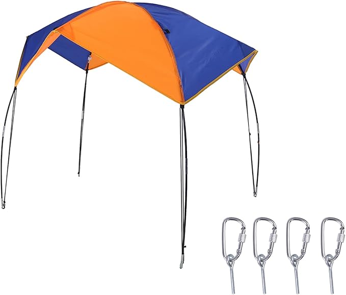 RiToEasysports 2‑4 Persons Kayak Awning CanopyBoat Sun Shade Shelter Sailboat Awning Cover for Camping Fishing