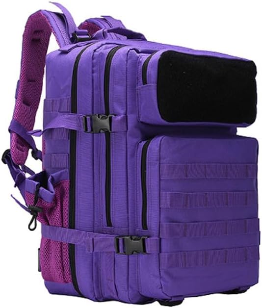 Outdoor Sports Pack Hiking Bag Rucksack Knapsack Combat Camouflage Tactical Backpack - Deep Purple