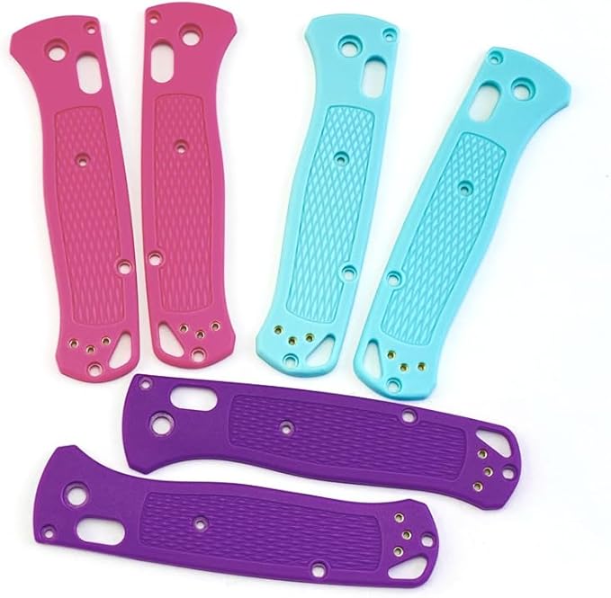1 Pair Custom Plastic Scales Handle Replacement Fits for Bugout 535(Pink)