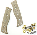 1Pair Micarta Scale Fits for 375 Fixed Adamas Knife Handle Patch with 5 Sets Screws DIY Replacement Accessory(Gray)