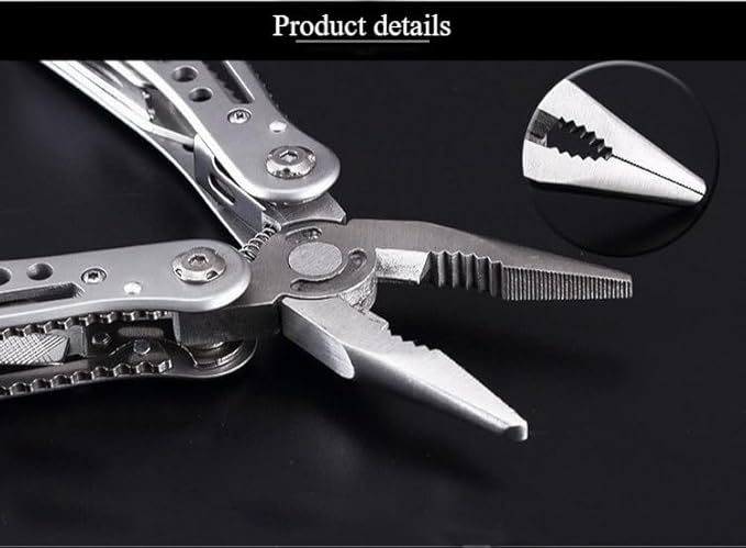 13-in-1 Mini Multitool Pocket Knife with Pliers Stainless Steel Folding Utility Tool Compact 10.5cm &amp Sheath for Camping Travel Repair - Outdoor Enthusiasts DIYers