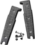 1 Pair Micarta Scales Handle Patch Blank DIY Replacement with 4 Sets Screws(Black)