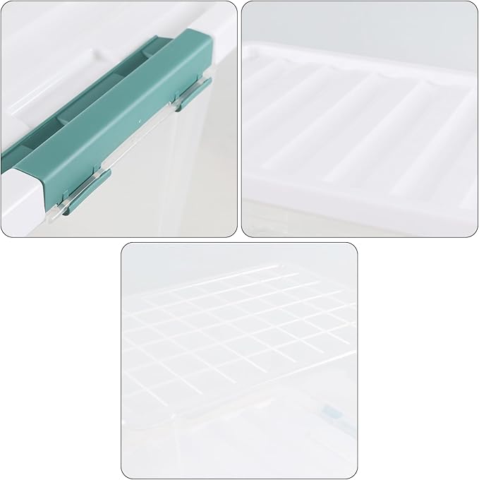 35 Quart Latch Storage Box 6-Pack Clear Plastic Storage Bins with Latching Lids