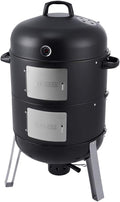 20.5 Inch Vertical Charcoal Smoker and Grill Combo Heavy-Duty BBQ Smokers for Outdoor Cooking Camping