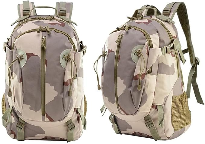 30LTactical Men Backpacks Military Backpack Rucksack Waterproof Outdoor Hiking Camping Hunting Bag (THREE SAND)