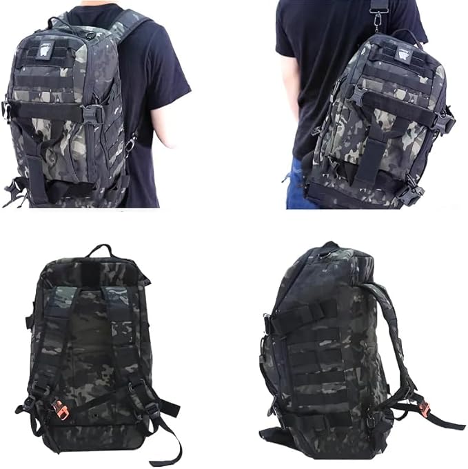 Faircost35L Tactical Travel Backpack Military MOLLE Duffel Bag Army Outdoor Waterproof Sports Luggage Hiking Gym Bag (COYOTE)