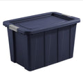 30 Gallon Latching Tuff1 ToteRugged Plastic Bin with LidDark Blue Tuff1 Tote